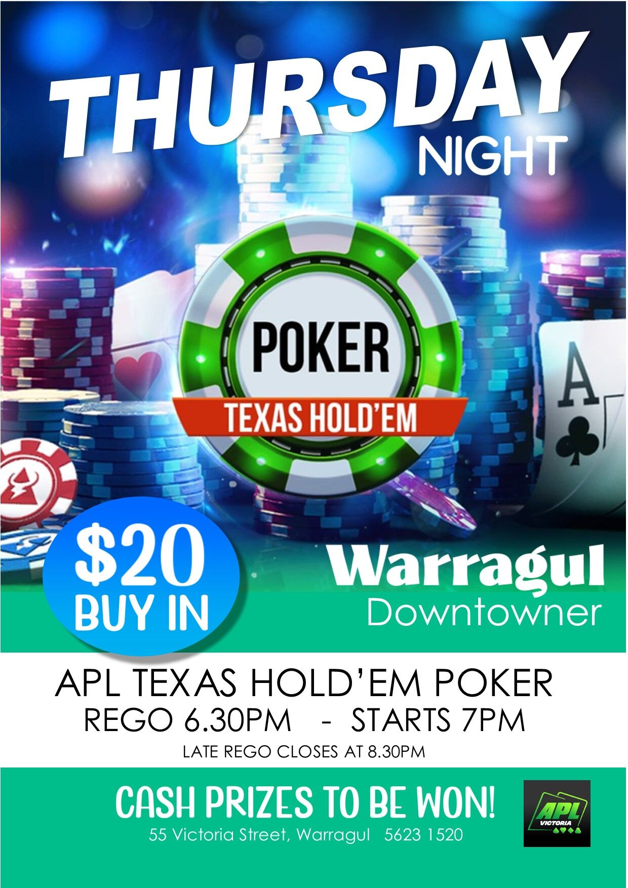 Thursday Night Poker - Warragul Sporting + Social Thursday Night Poker - Warragul Sporting + Social Club