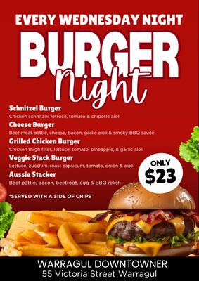 Warragul Downtowner Burger Night