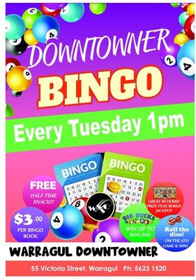 Tuesday Bingo - Warragul Downtowner