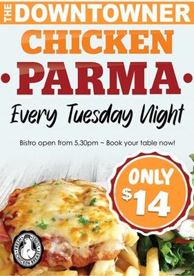 Tuesday Parma Night - Warragul Downtowner
