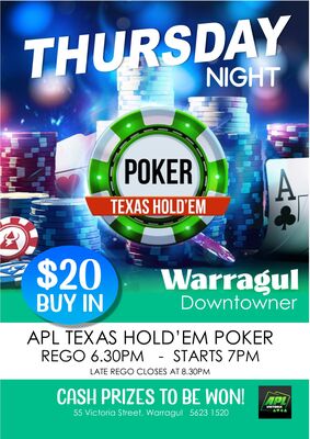 Warragul Downtowner Poker